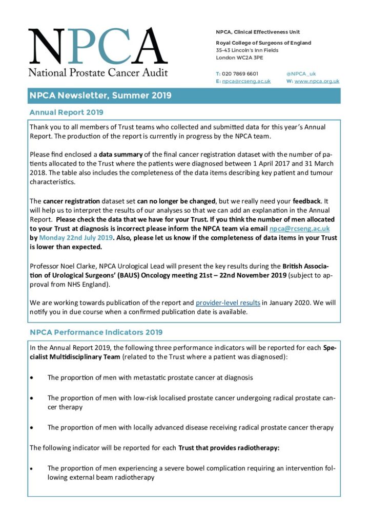 NPCA Summer Newsletter 2019