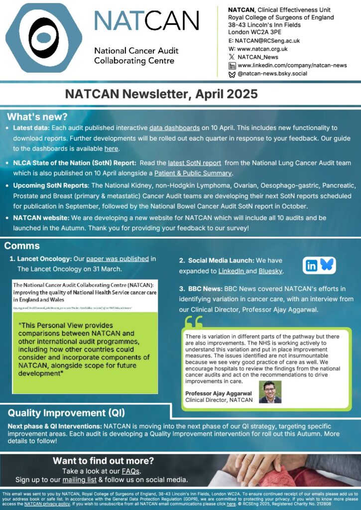 NATCAN Newsletter, April 2025